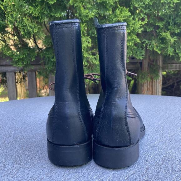 6R (7 Women\'s) NOS US Army Steel Toe Combat Lace up Boots Vintage 80s main image 7